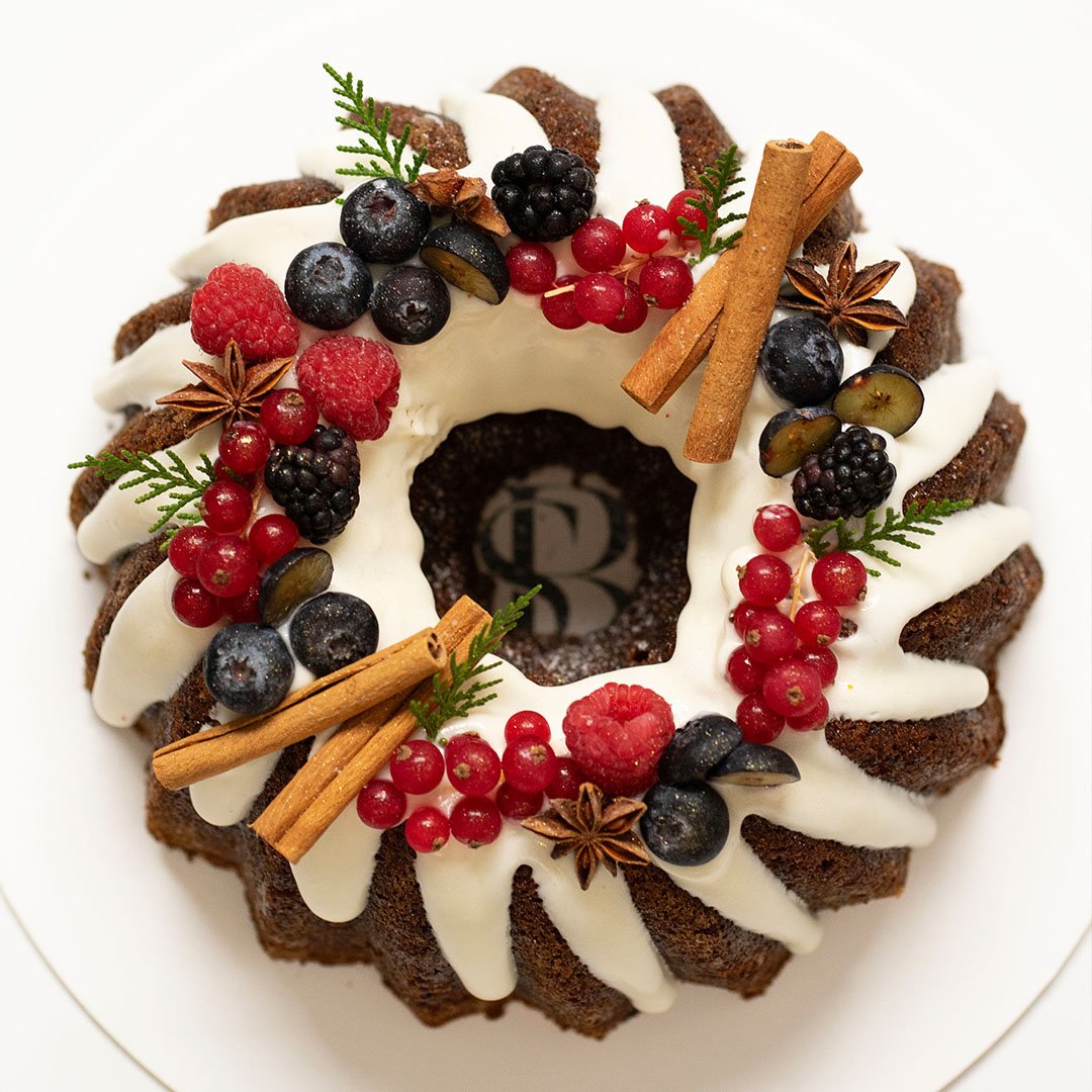 Bundt cake de arándanos rojos